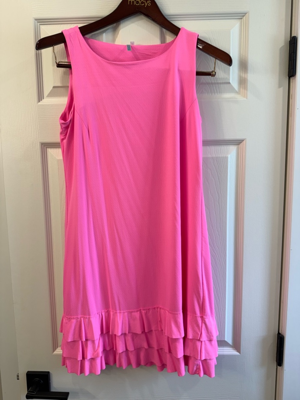 Women’s BeachTime' Sleeveless Pink Ruffle Hem Dress